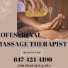 Relaxation Therapeutic Massage with RMT Specialist - Call Now