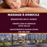 Massage à domicile 60 min 95$/ 90 min 130$